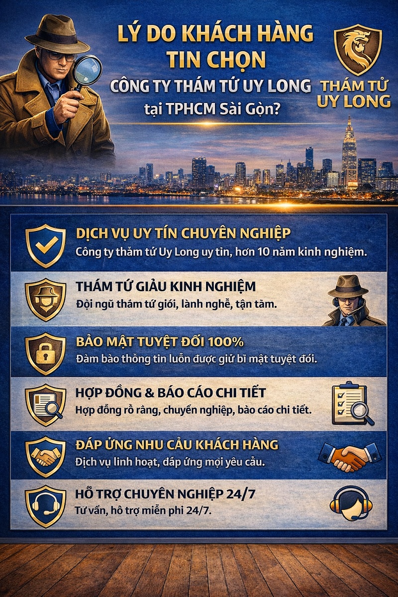 Vì Sao Nên Chọn Dịch Vụ Thám Tử Uy Long? Vì Sao Nên Chọn Dịch Vụ Thám Tử Uy Long?