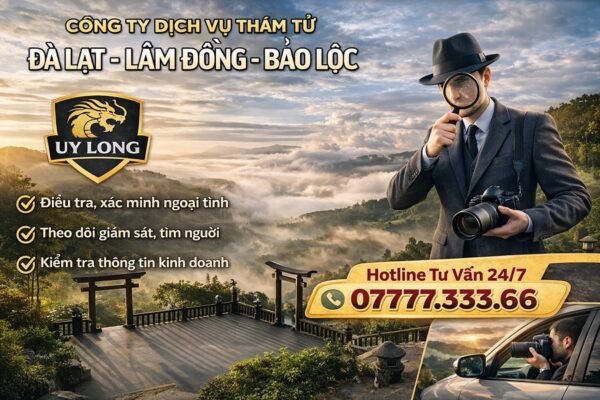 [Giá] Công ty dịch vụ thám tử thuê Đà Lạt Lâm Đồng Bảo Lộc | Rẻ✔️