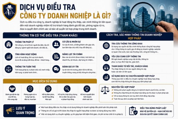 Dịch Vụ Điều Tra Công Ty Doanh Nghiệp Là Gì?