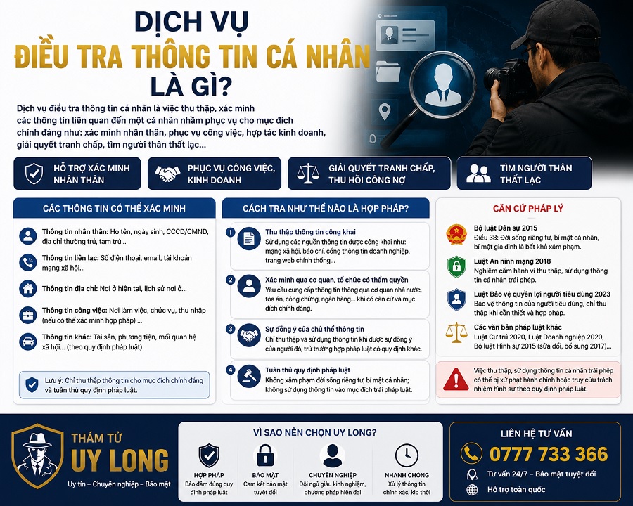 dịch vụ điều tra thông tin cá nhân là gì?